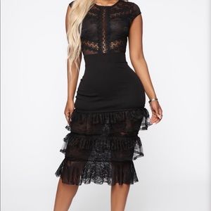 Black lace dress